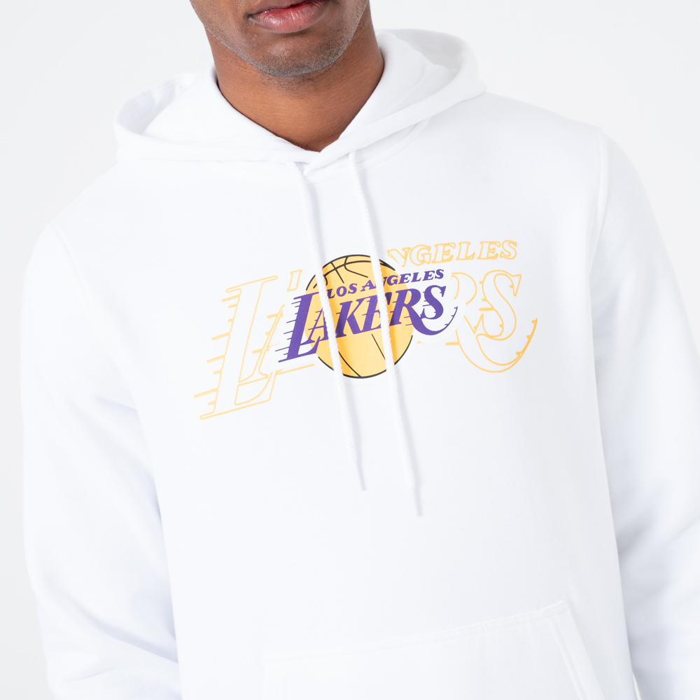 Los Angeles Lakers White Pullover Hoodie