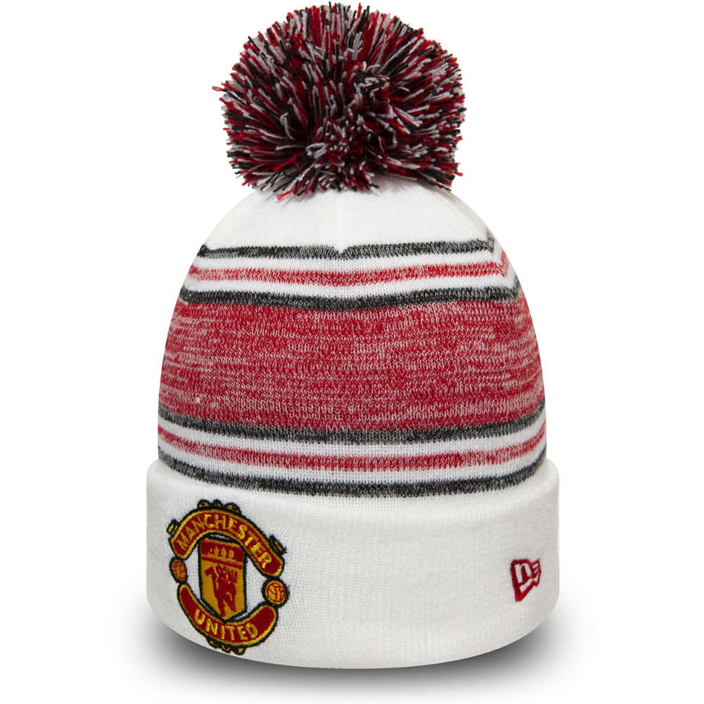 Manchester United White Bobble Cuff Knit