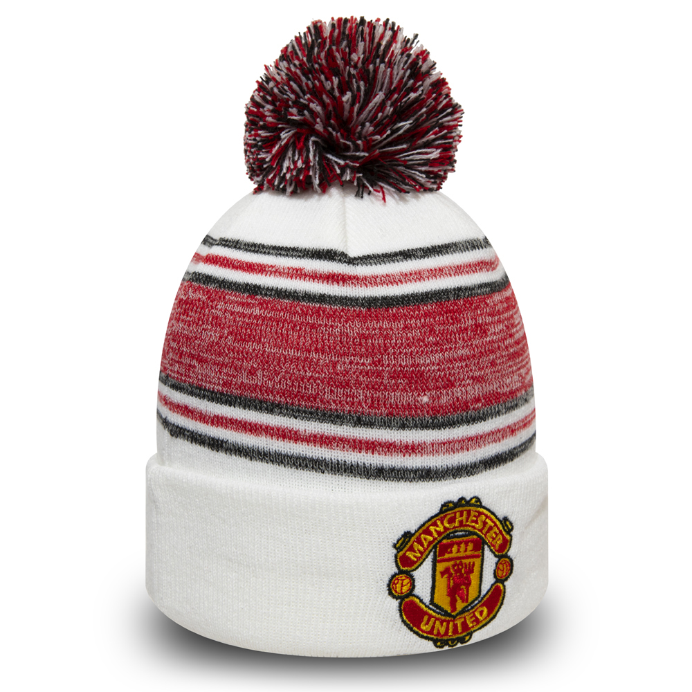 Manchester United White Bobble Cuff Knit