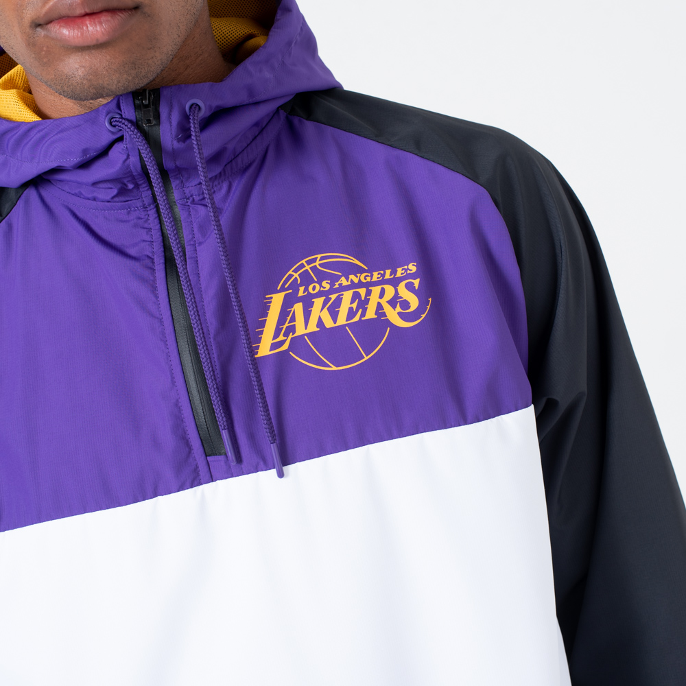 Los Angeles Lakers Colour Black Windbreaker Jacket