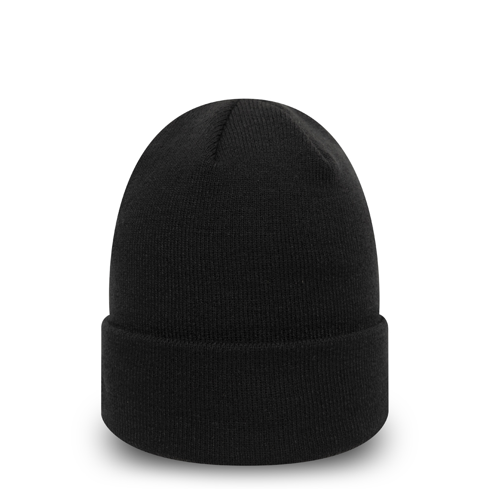 New York Yankees Essential All Black Cuff Beanie Hat