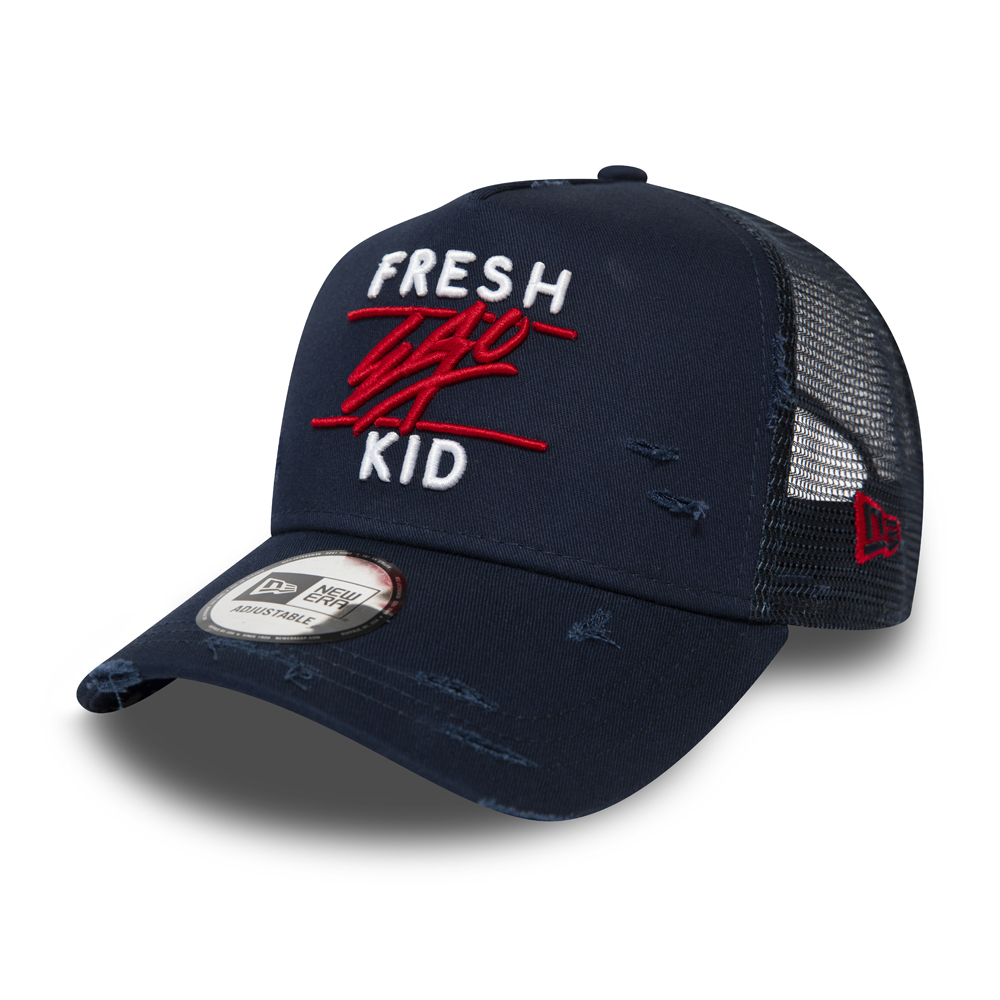 Fresh Ego Kid Navy A Frame Trucker Cap