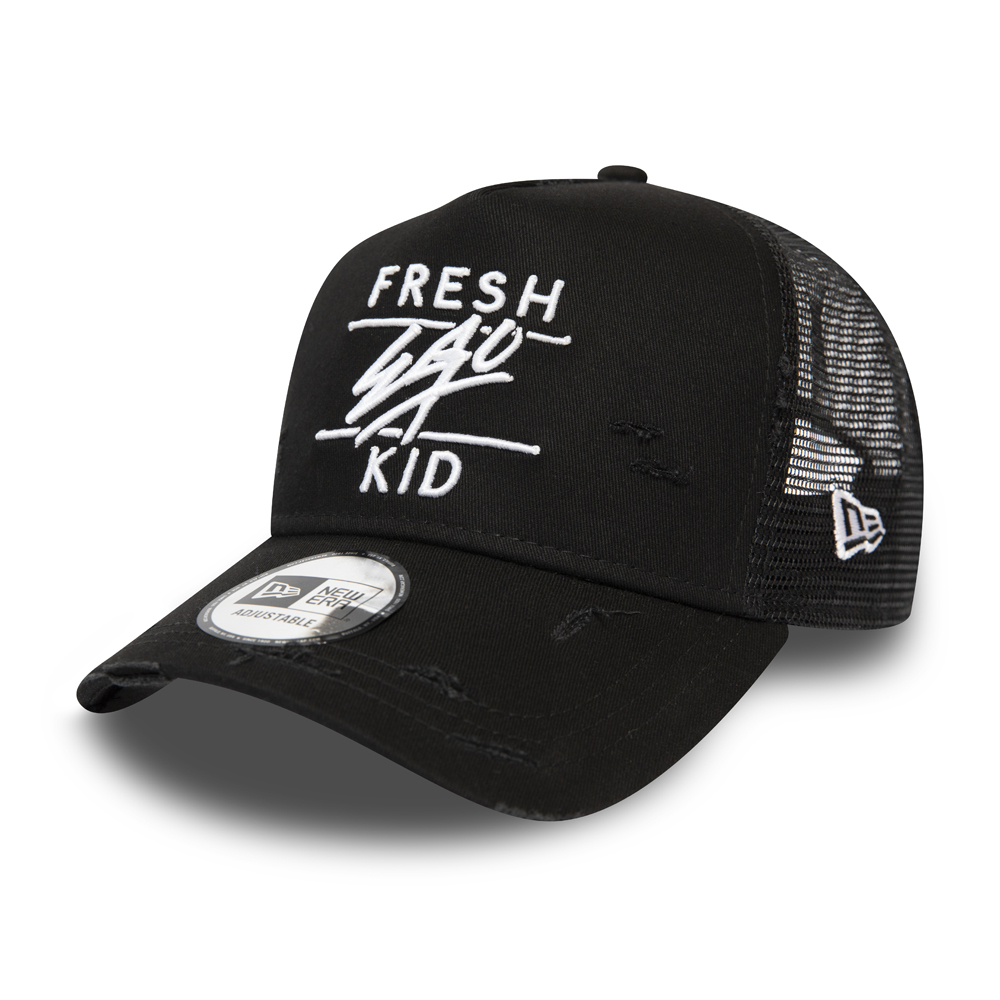 Fresh Ego Kid Black A Frame Trucker Cap