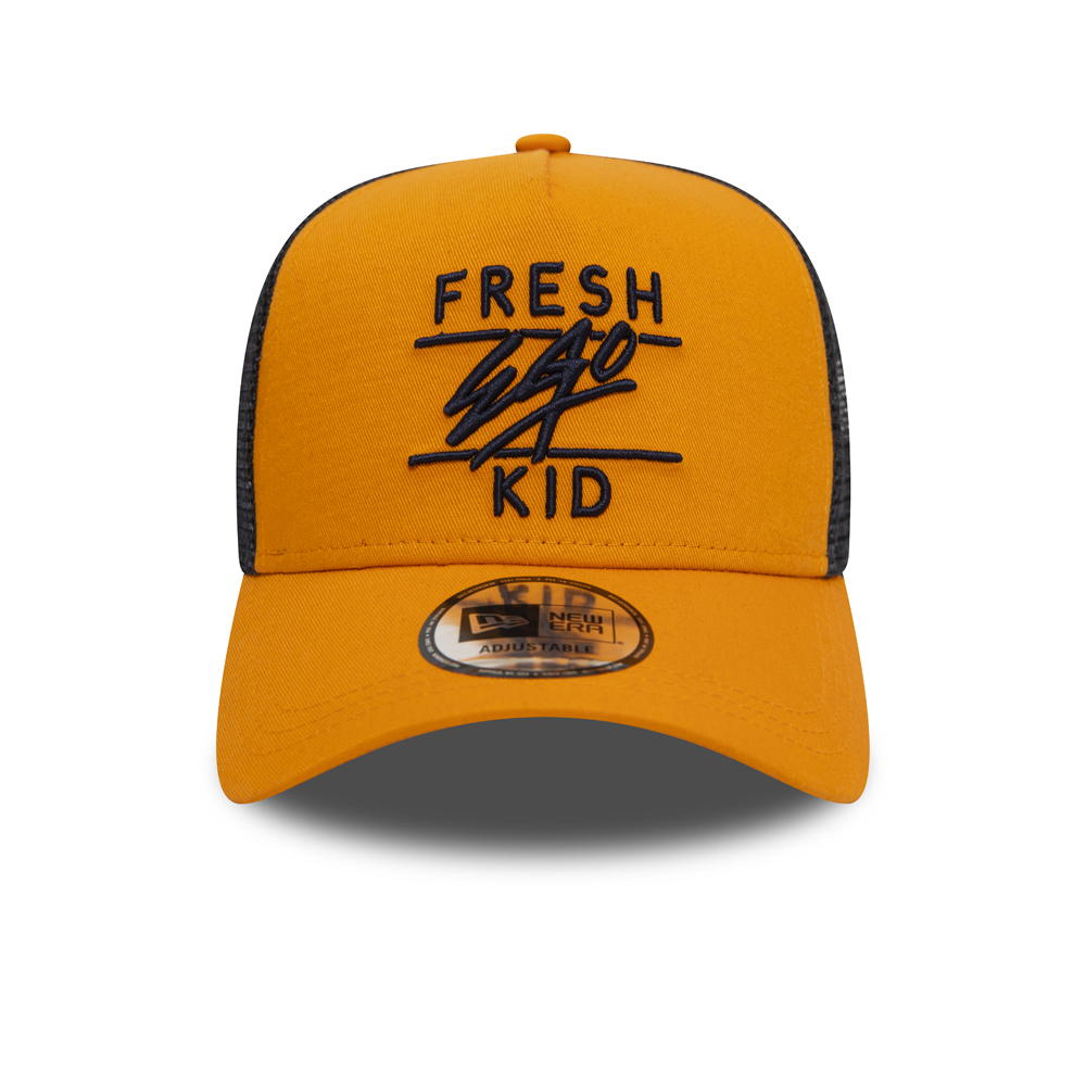 Fresh Ego Kid Orange A Frame Trucker Cap