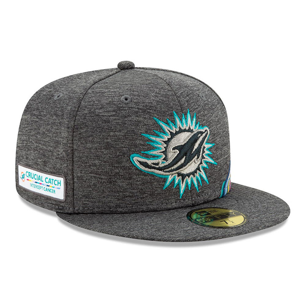 Miami Dolphins Crucial Catch Grey 59FIFTY Cap