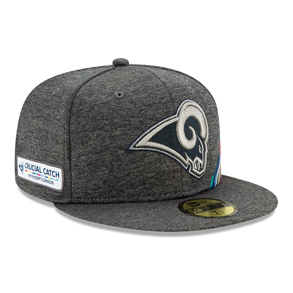 Los Angeles Rams Crucial Catch Grey 59FIFTY Cap