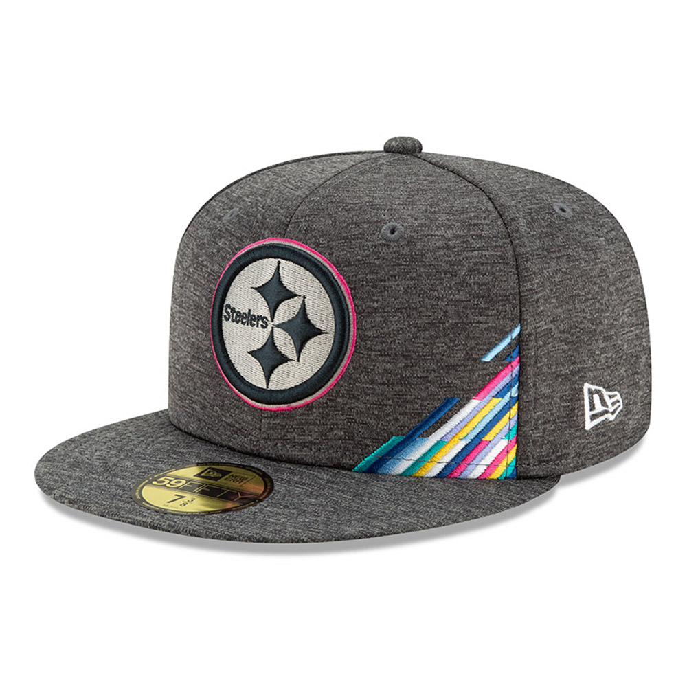 Pittsburgh Steelers Crucial Catch Grey 59FIFTY Cap