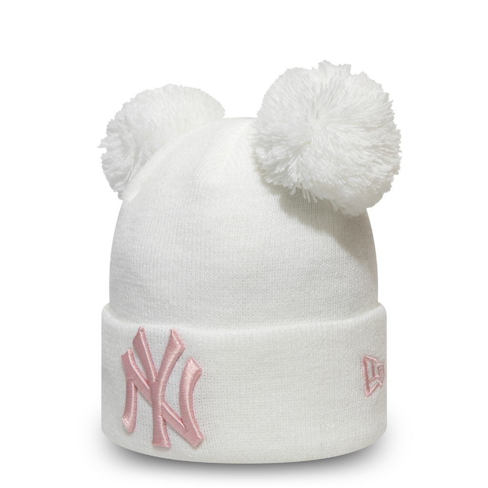 New York Yankees Kids White Double Bobble Knit