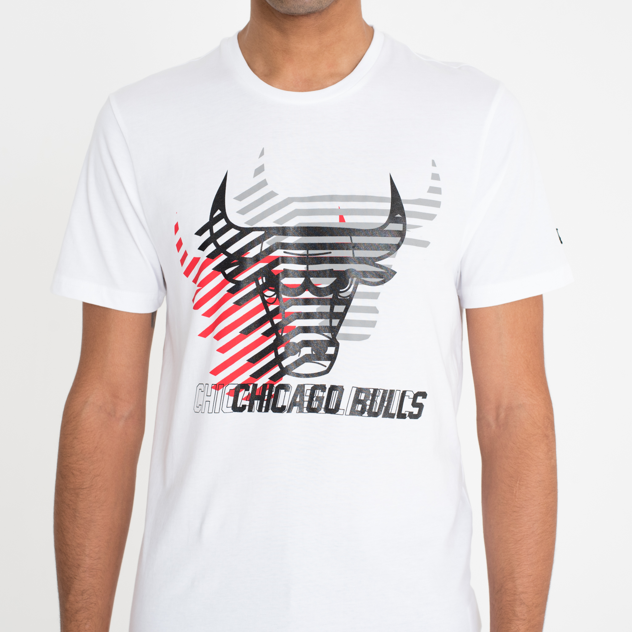 Chicago Bulls Repeat Logo White Tee