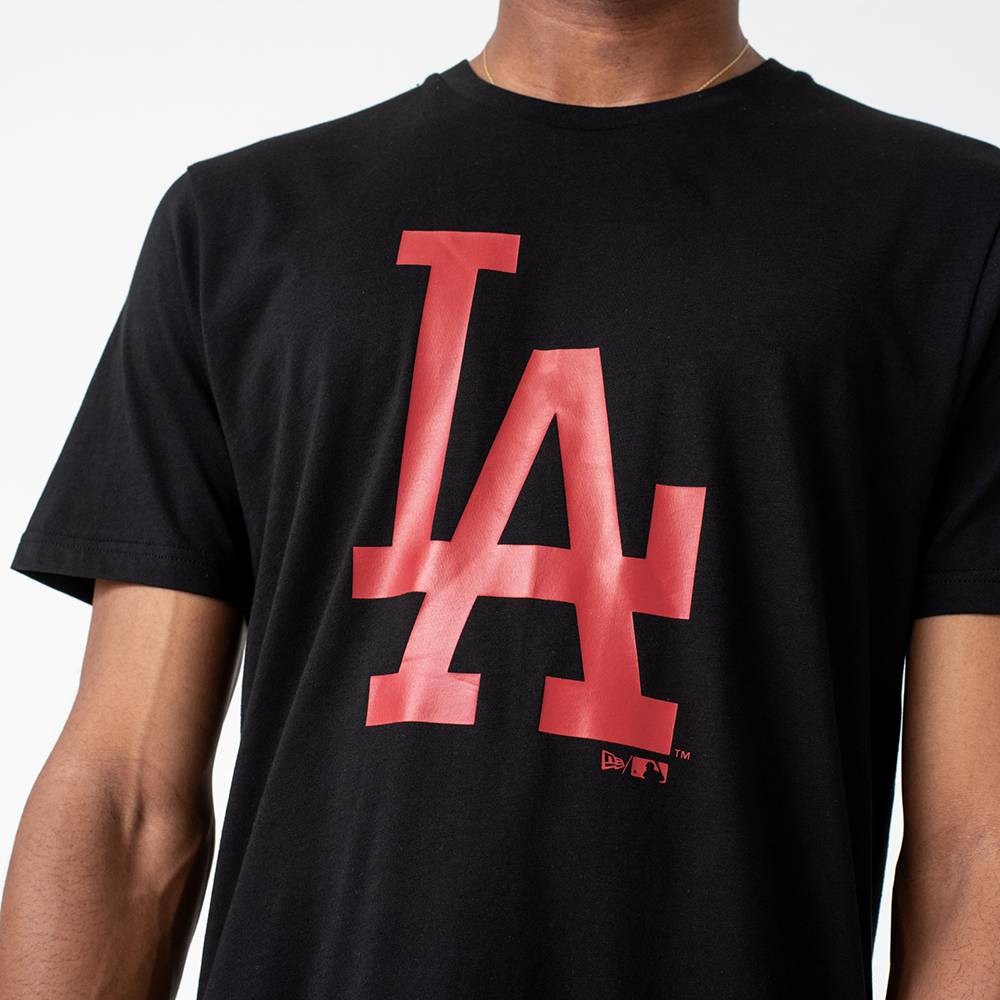 Los Angeles Dodgers Red Logo Black Tee