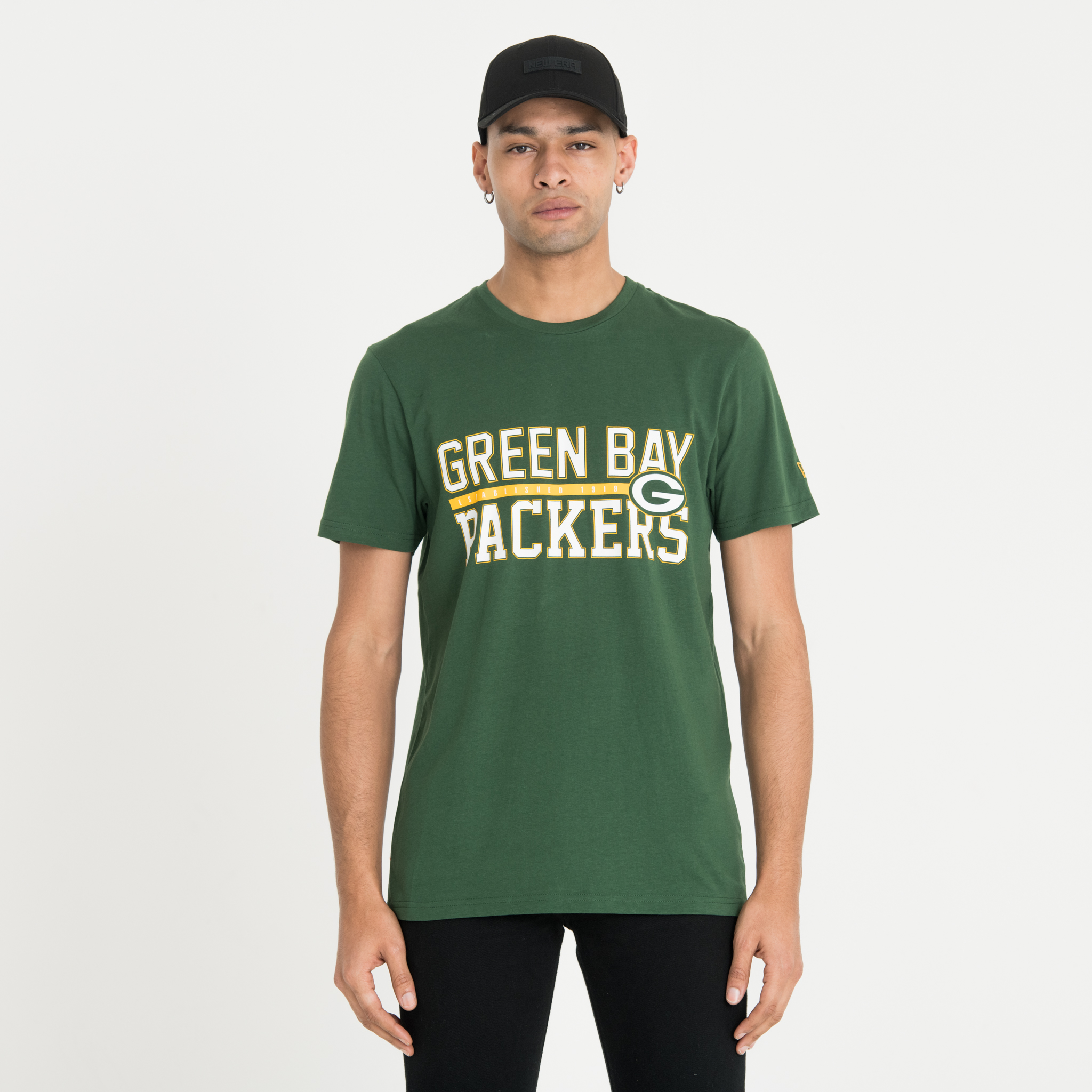 Green Bay Packers Stacked Wordmark Green Tee