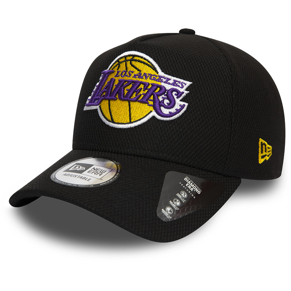 Los Angeles Lakers Black Base A Frame Trucker Cap