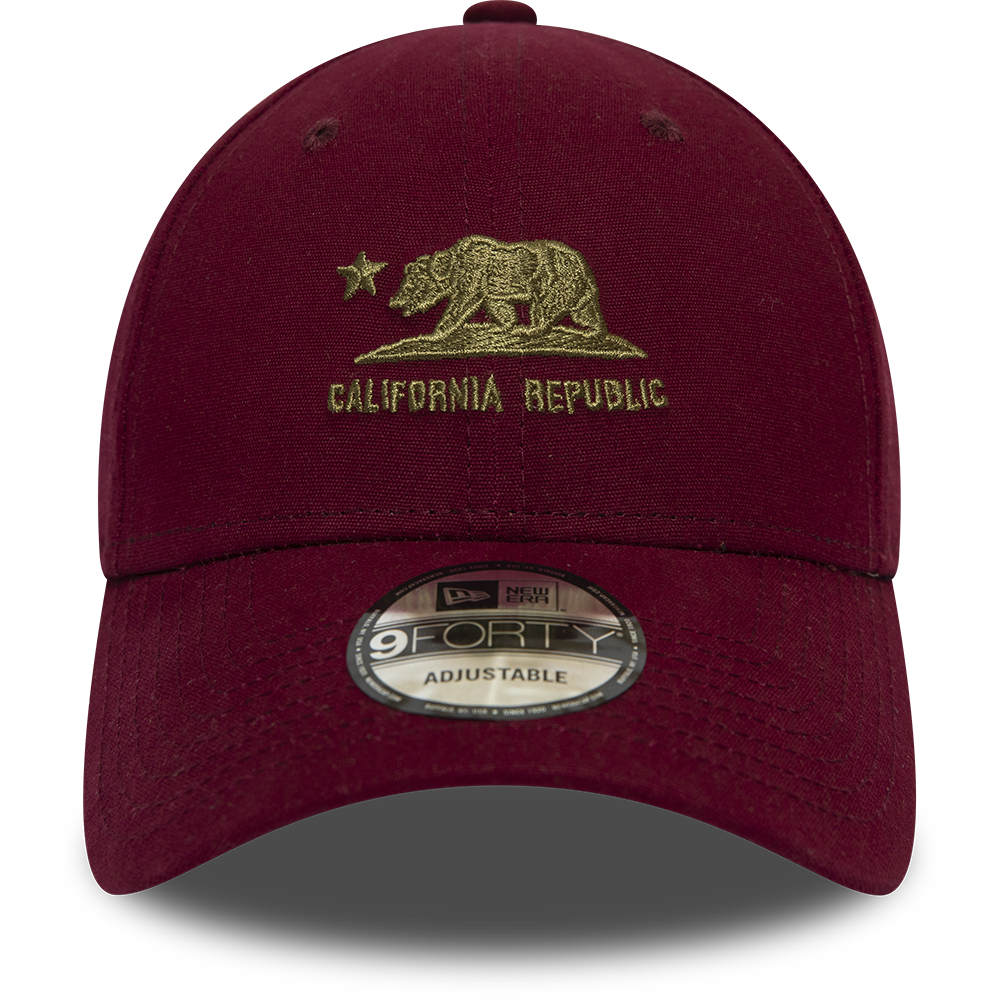 CALI Baseball Cap California Republic ours chapeau brodé Snapback réglable 