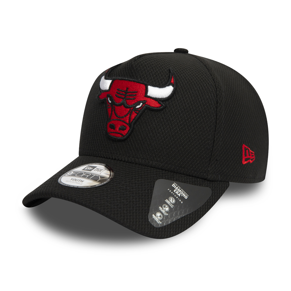 Chicago Bulls Black Base Kids Trucker Cap