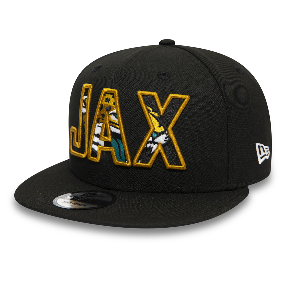 Jacksonville Jaguars Typography Logo Black 9FIFTY Cap