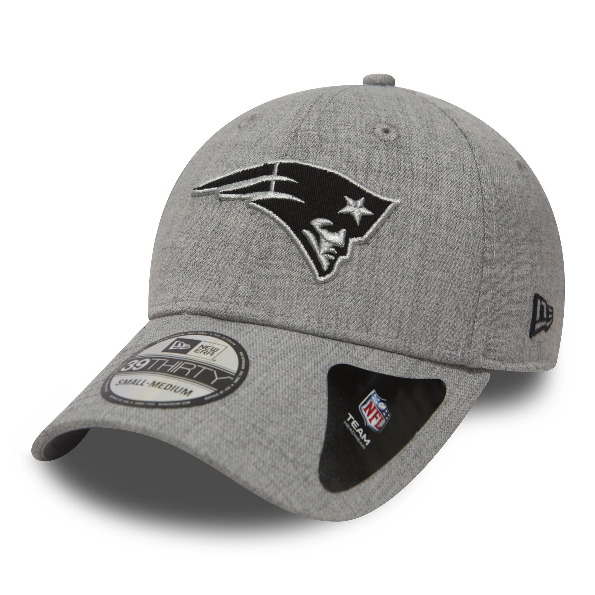 New England Patriots Heather Essential Grey 39THIRTY Cap