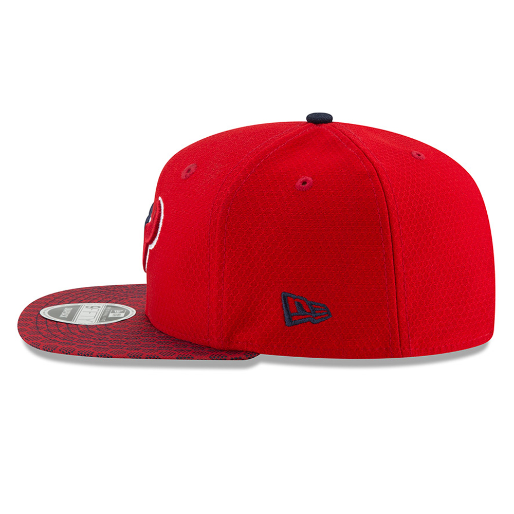 Houston Texans 2017 Sideline OF 9FIFTY Red Snapback Cap