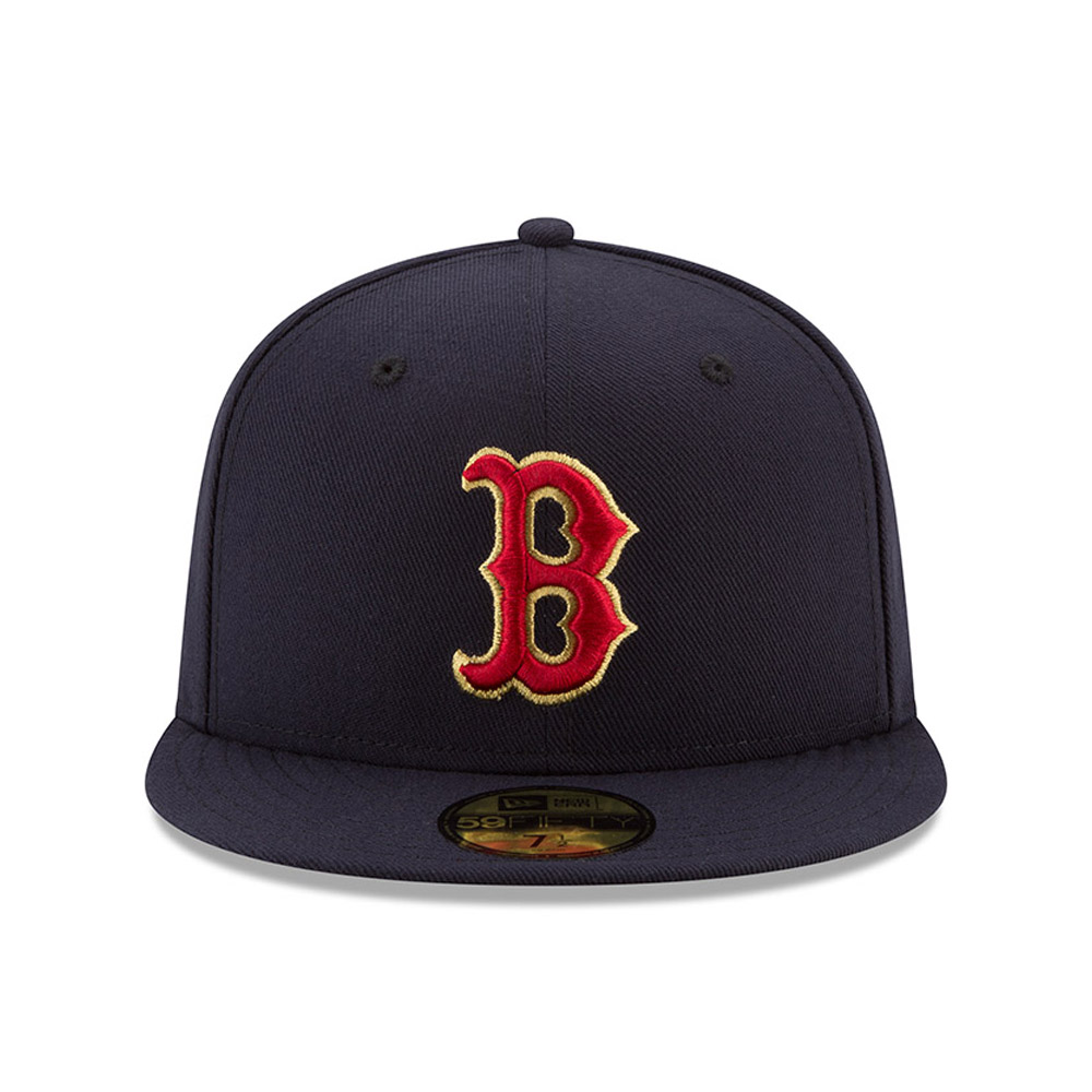 Boston Red Sox Hashmarks Navy 59FIFTY Cap