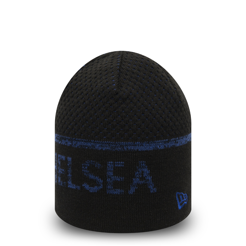 Chelsea FC Blue Striped Reversible Beanie Hat