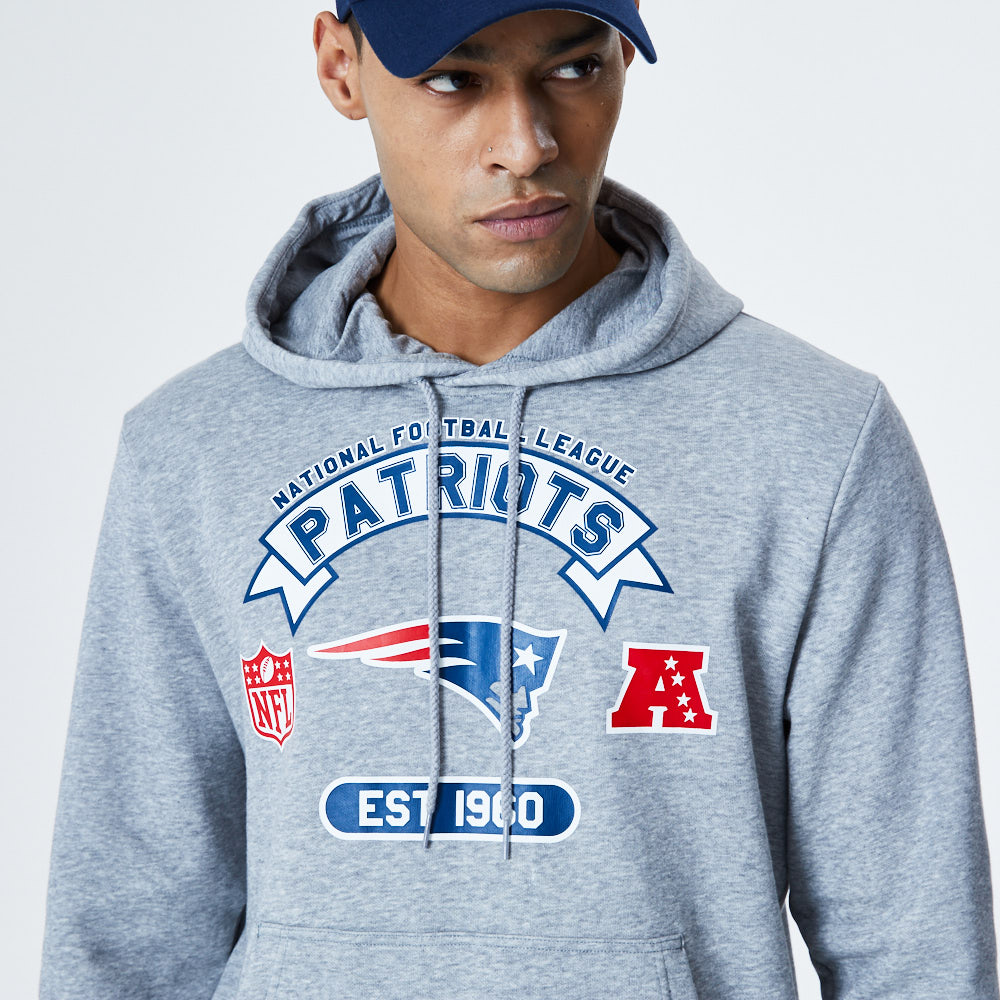 New England Patriots Graphic Grey Hoodie