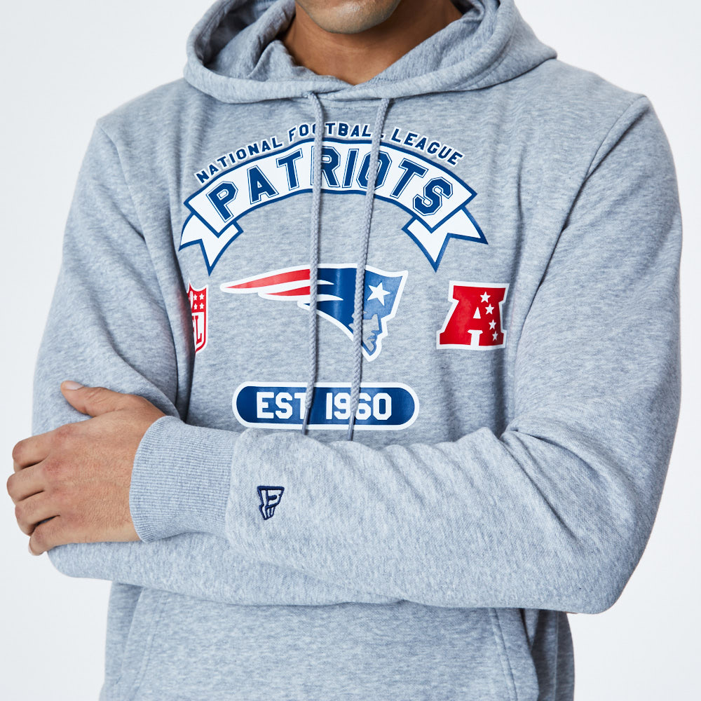 New England Patriots Graphic Grey Hoodie