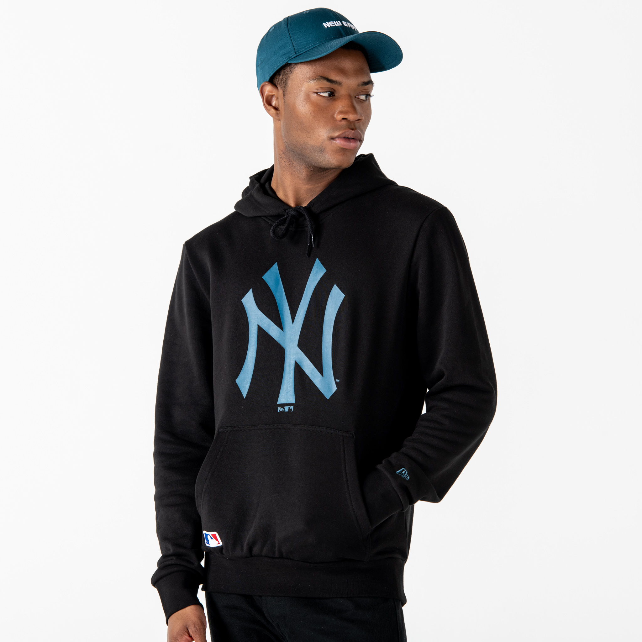 New York Yankees Blue Logo Hoodie