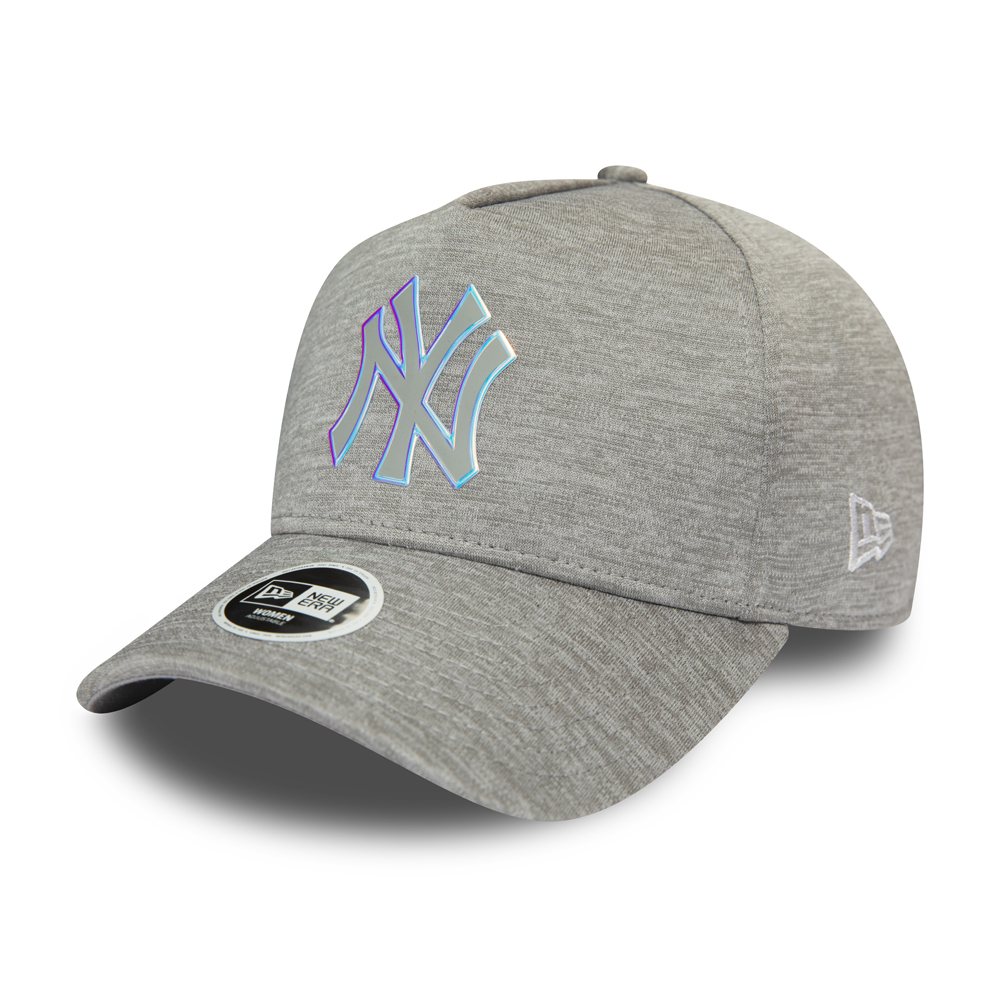 New York Yankees Womens Iridescent Logo Grey Trucker
