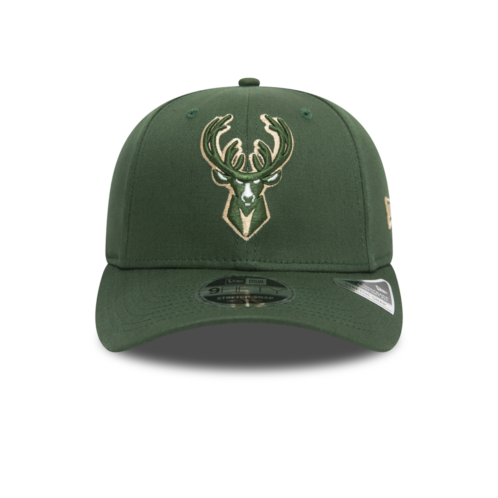 Milwaukee Bucks Green Stretch Snap 9FIFTY Cap