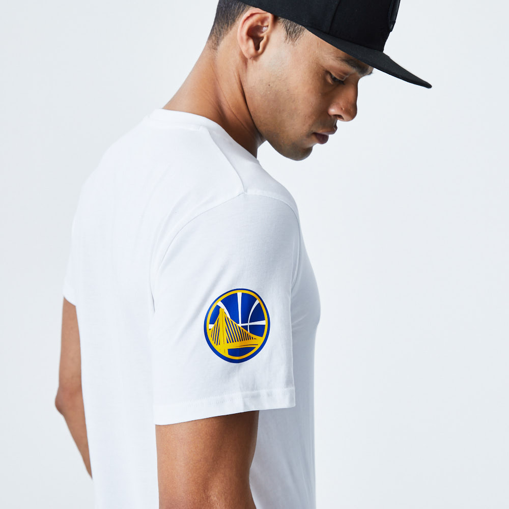 Golden State Warriors Gradient Wordmark White T-Shirt