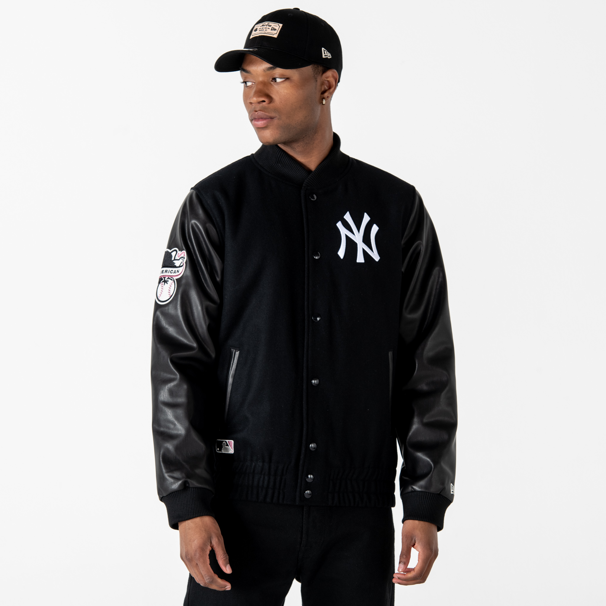 New Era MLB New York Yankees Heritage Varsity Jacket In Black | mail ...