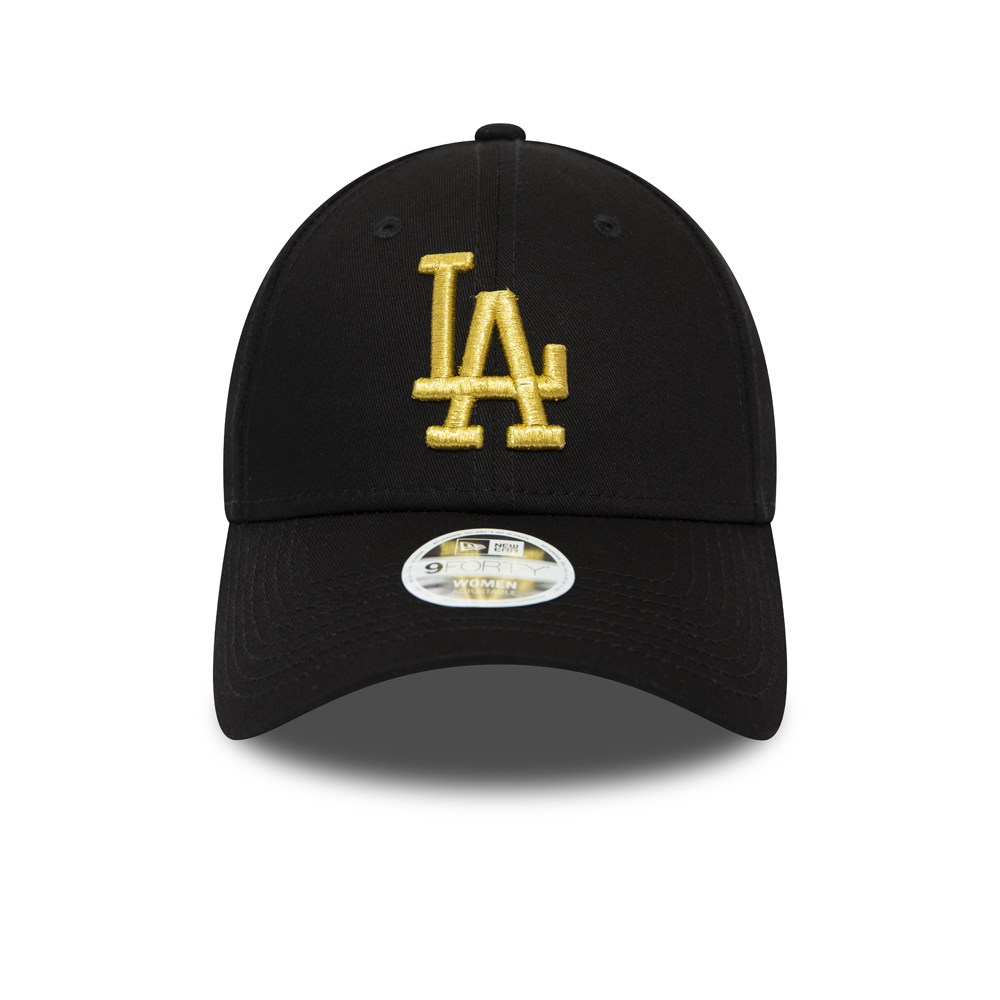 Los Angeles Dodgers Womens Gold Metallic Logo 9FORTY Cap