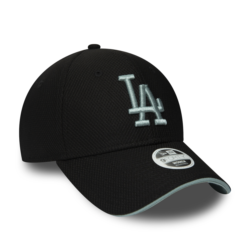 Los Angeles Dodgers Diamond Era Piping Detail Visor Black 9FORTY Cap