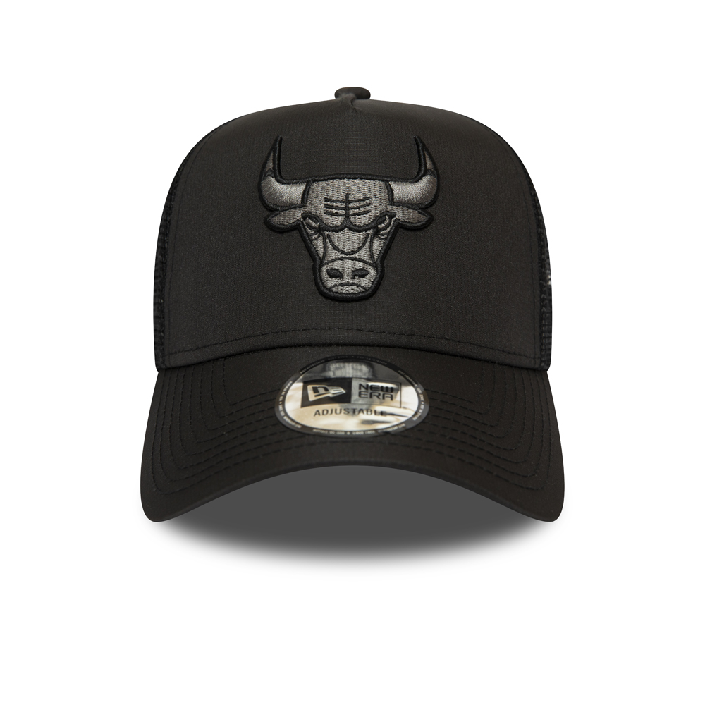 Chicago Bulls Tonal Black A-Frame Trucker