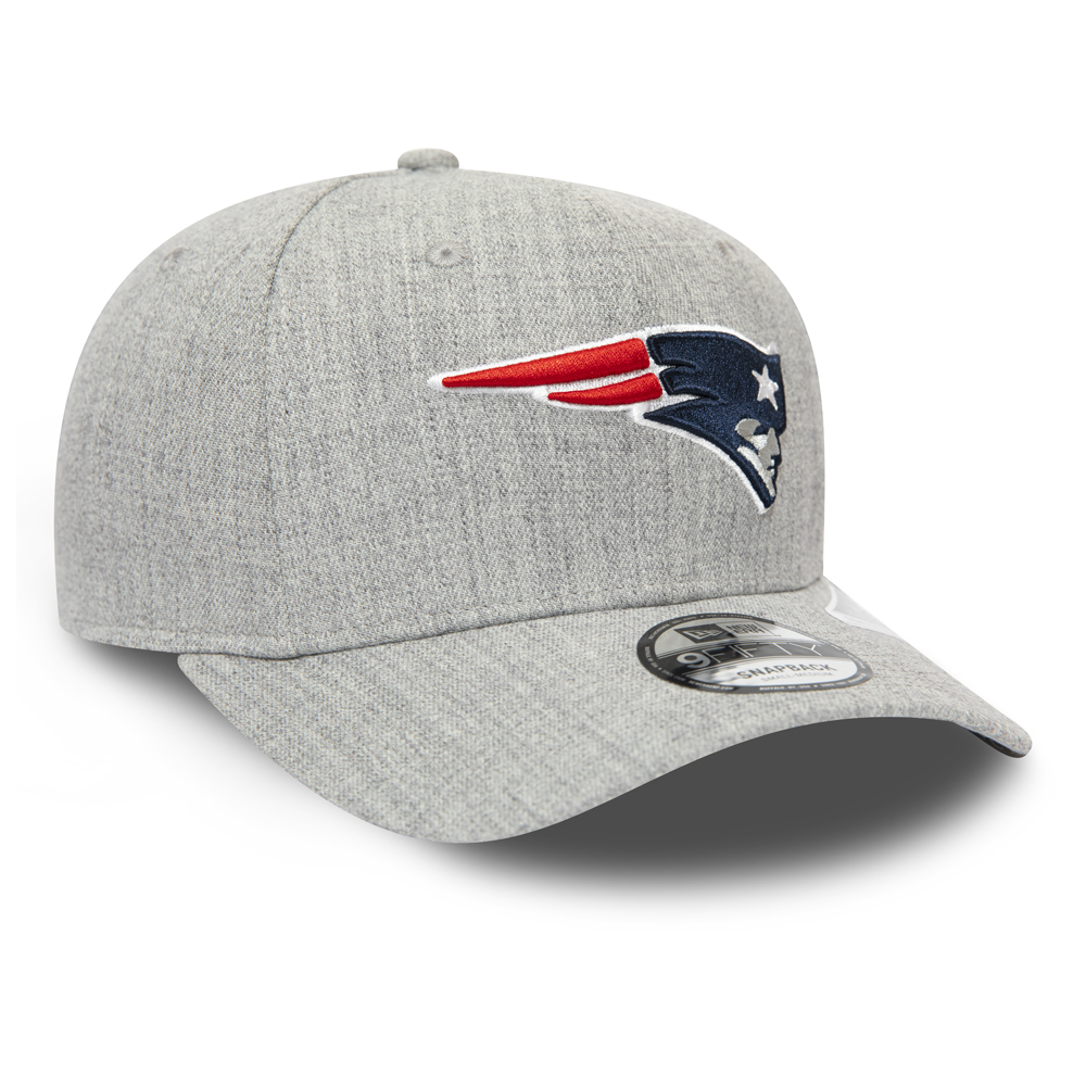 New England Patriots Heather Base Grey Stretch Snap 9FIFTY Cap