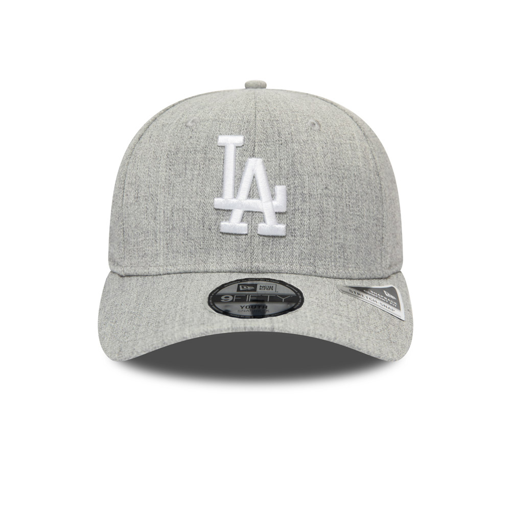 Los Angeles Dodgers Heather Base Kids Grey Stretch Snap 9FIFTY Cap
