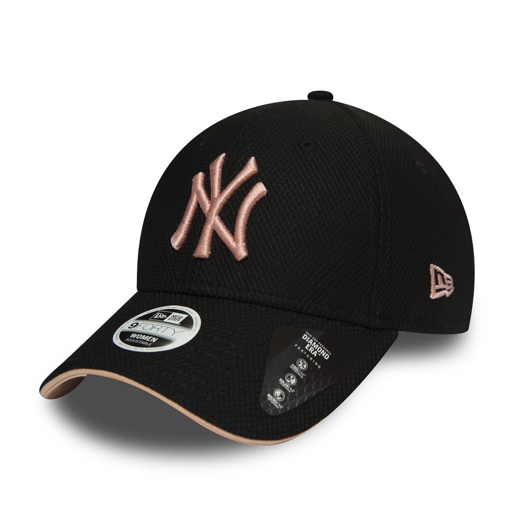 New York Yankees Diamond Era Piping Detail Visor Black 9FORTY Cap