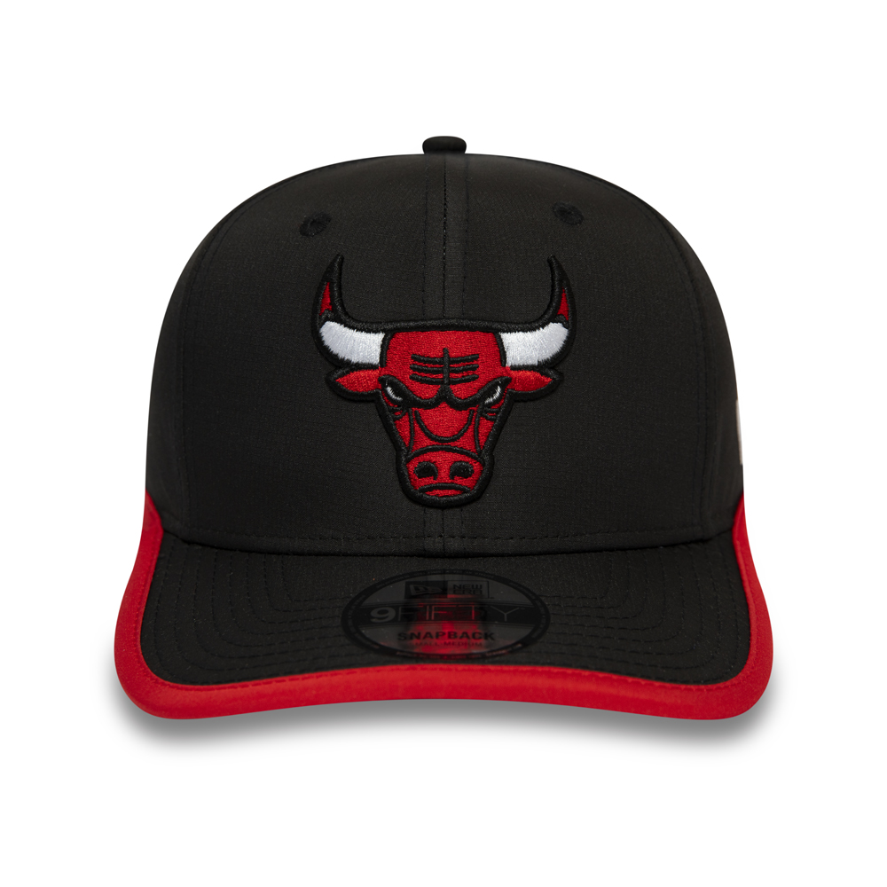 Chicago Bulls Piping Detail Visor Black 9FIFTY Cap