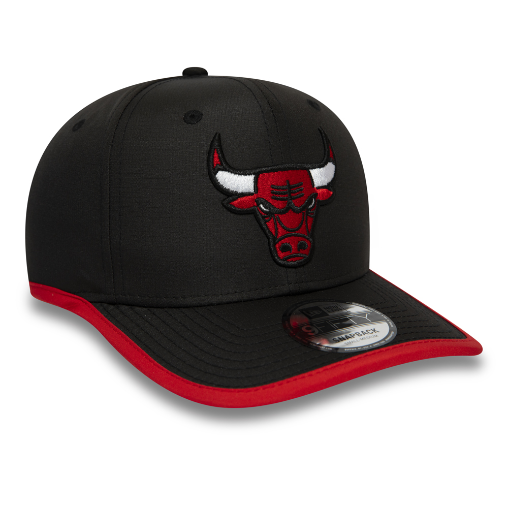 Chicago Bulls Piping Detail Visor Black 9FIFTY Cap