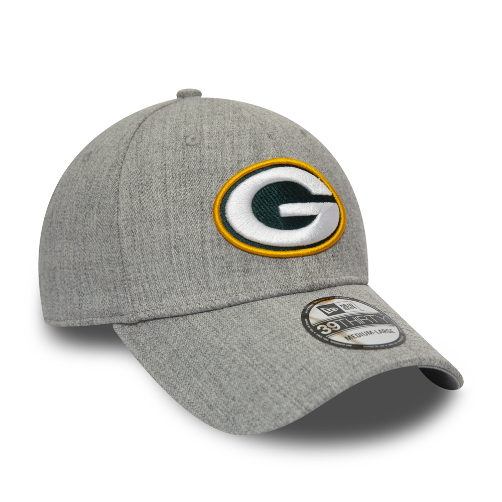 Green Bay Packers Heather Grey 39THIRTY Cap