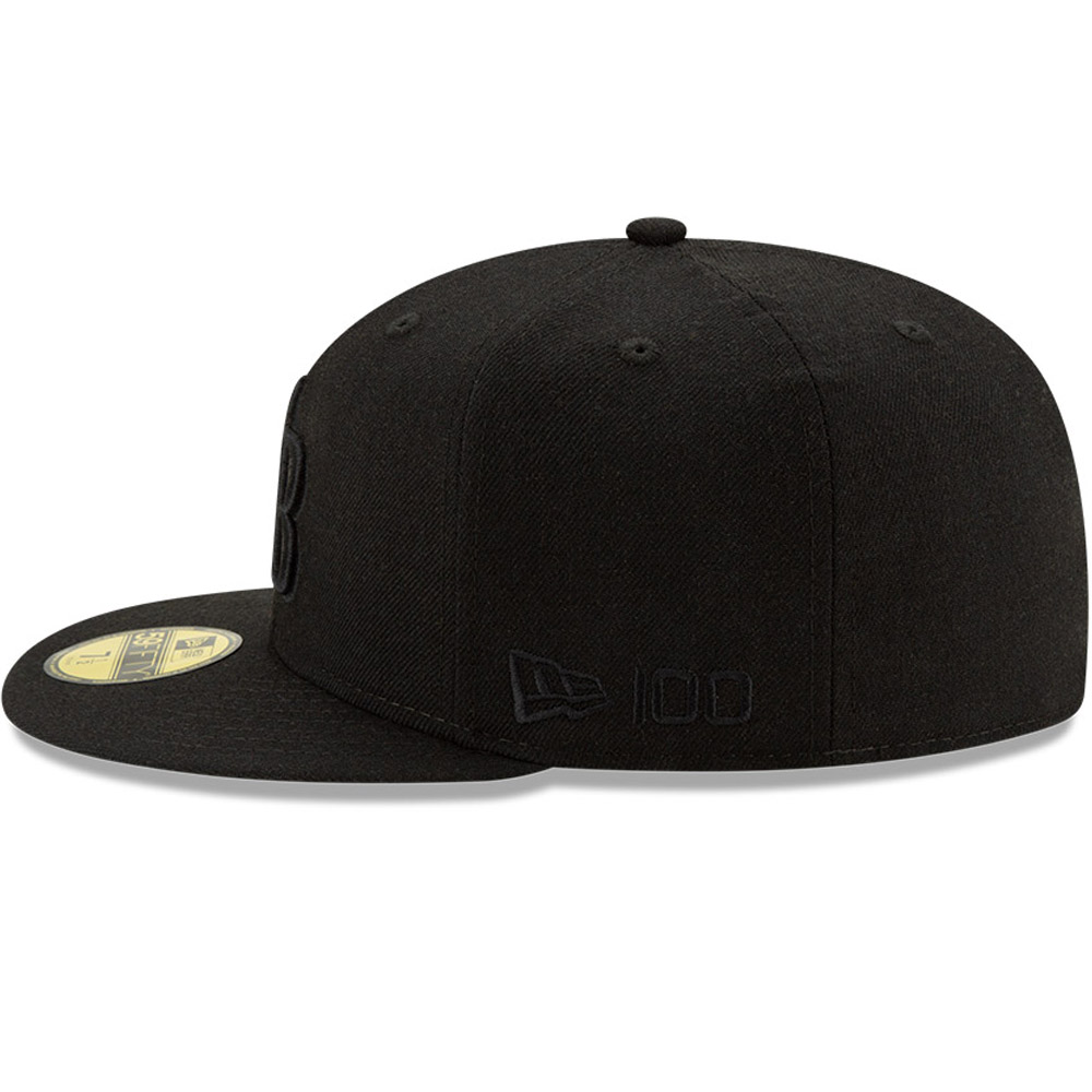 Tampa Bay Rays 100 Years Black on Black 59FIFTY Cap