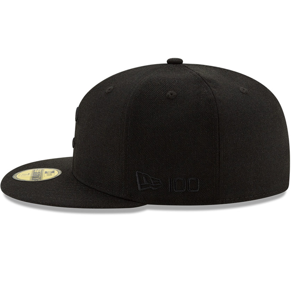 Chicago Cubs 100 Years Black on Black 59FIFTY Cap