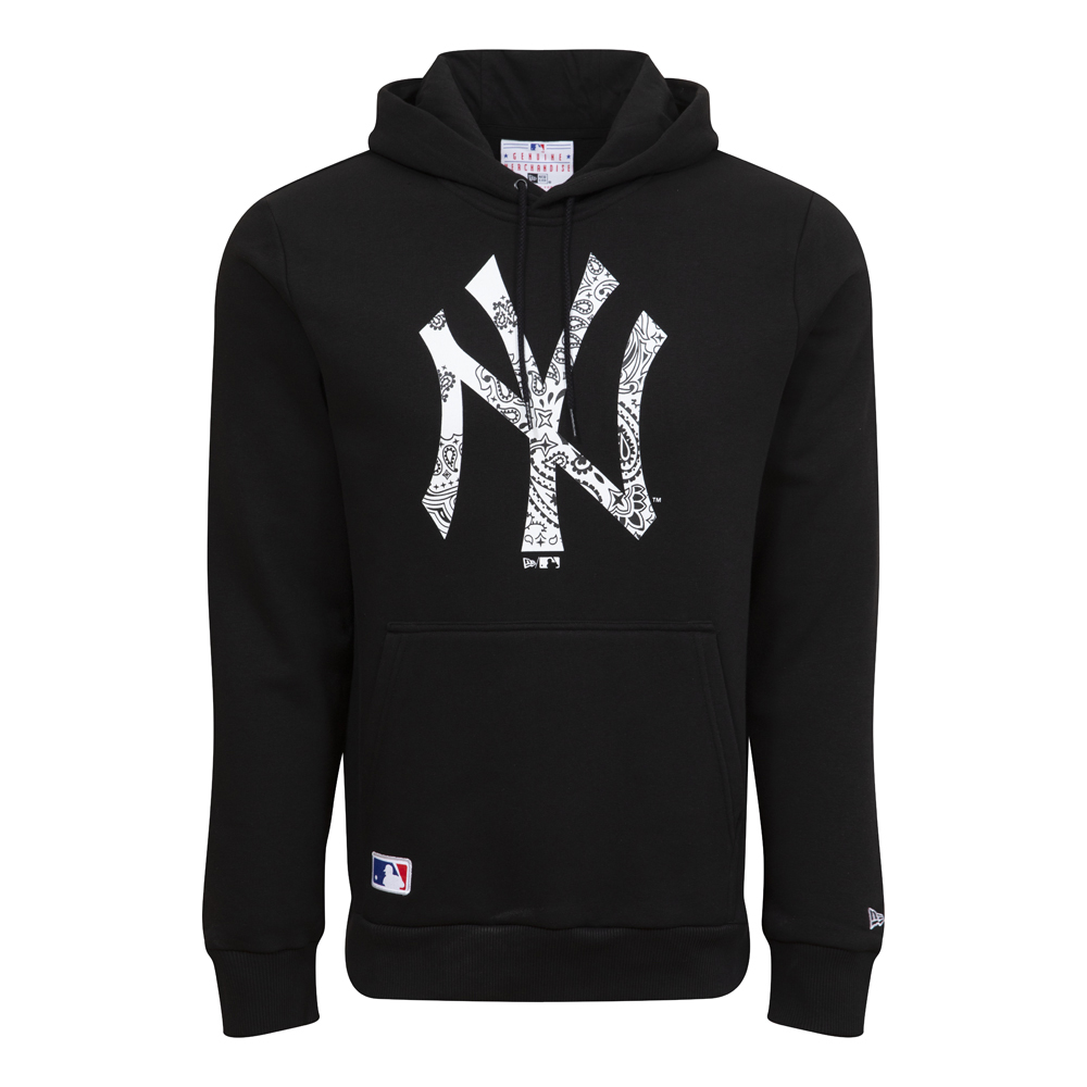 Official New Era New York Yankees Paisley Print Monochrome Hoodie A8887 ...