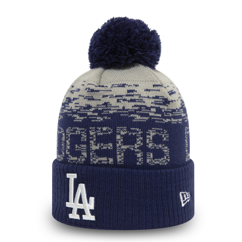 LA Dodgers Navy Bobble Beanie Hat