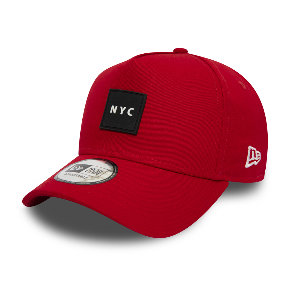New Era NYC Rubber Patch Red A Frame Trucker
