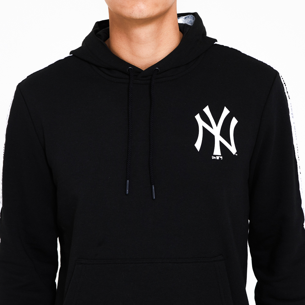 New York Yankees Taped Sleeve Black Hoodie