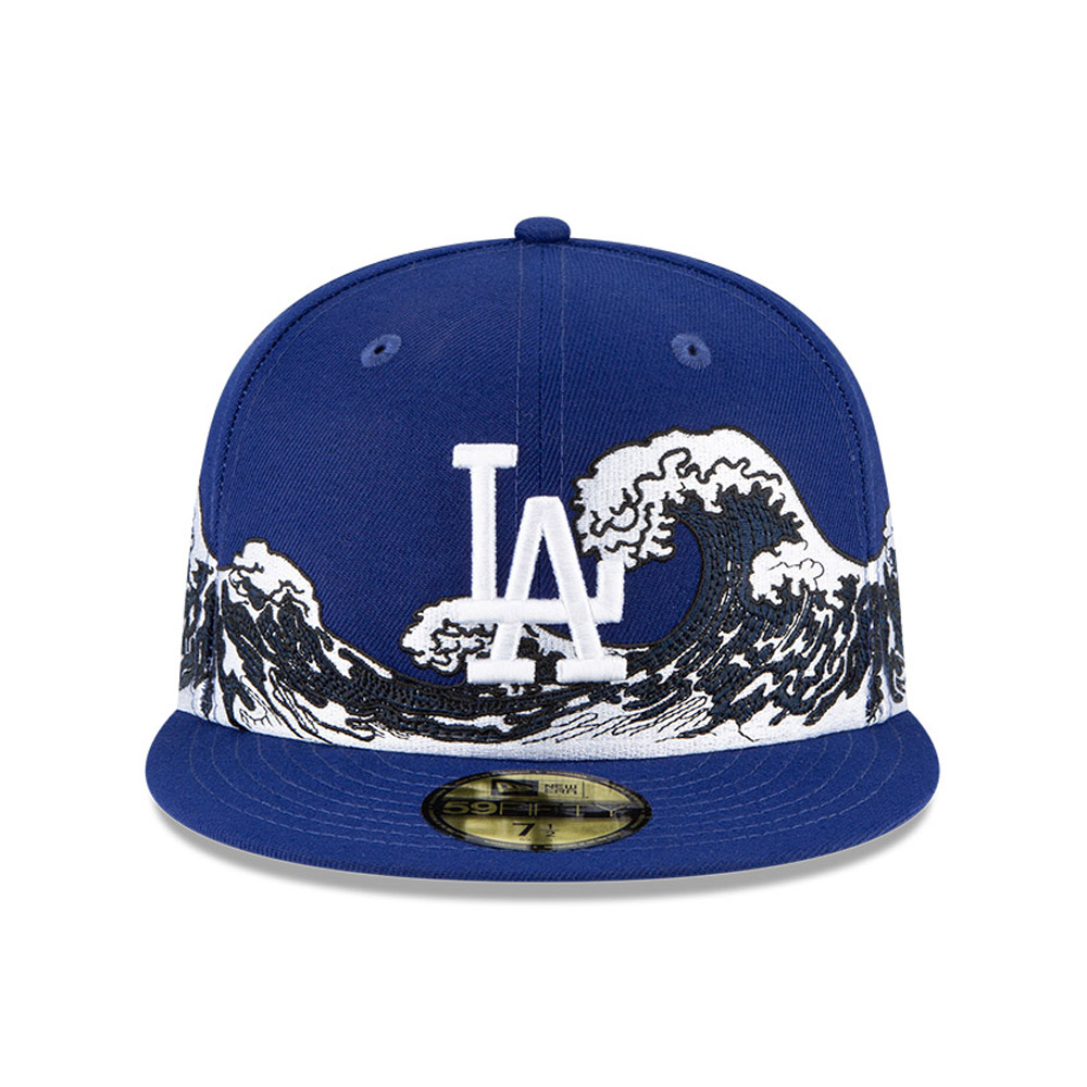 LA Dodgers MLB Wave Blue 59FIFTY Fitted Cap