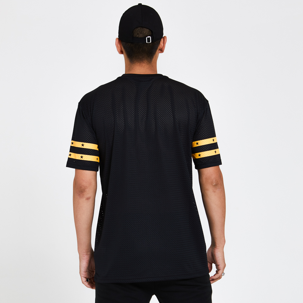 Pittsburgh Steelers Oversized Mesh Black T-Shirt