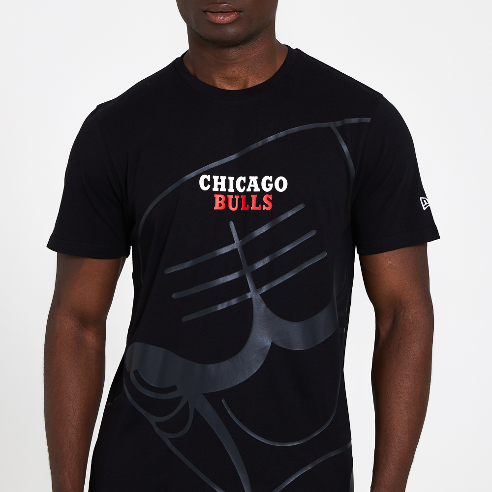 Chicago Bulls Gradient and Graphic Black T-Shirt