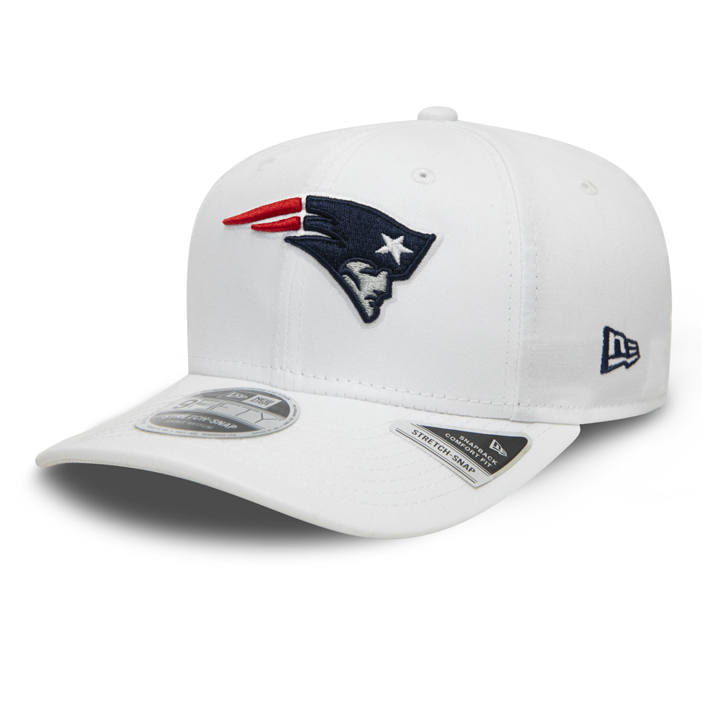 New England Patriots White Base Stretch Snap 9FIFTY Cap
