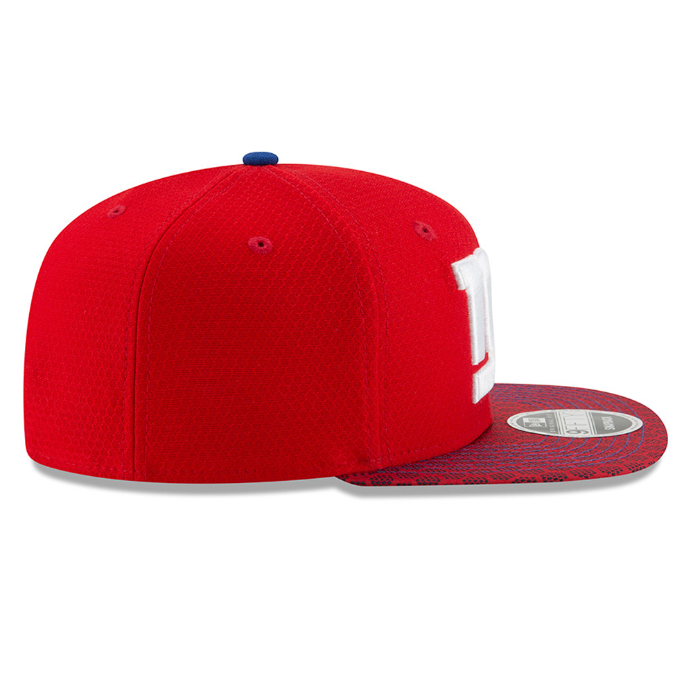New York Giants 2017 Sideline OF 9FIFTY Red Snapback